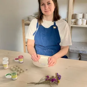 Audrey dans sont atelier